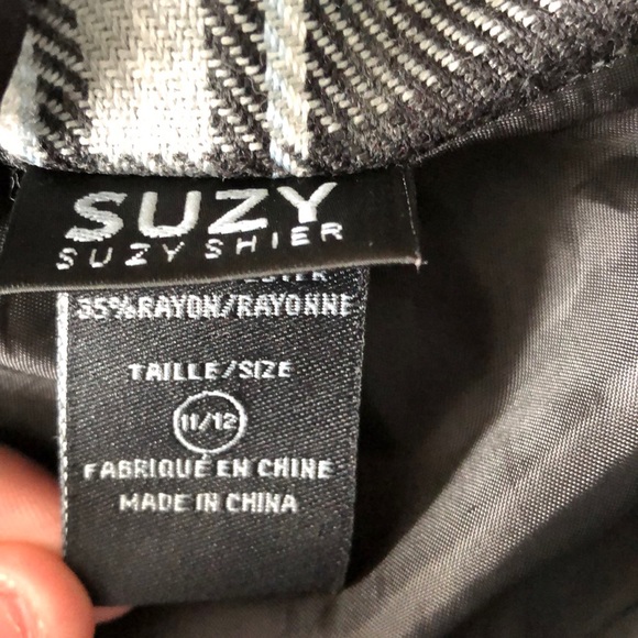 Suzy Shier black and white checkered skirt - Picture 2 of 2